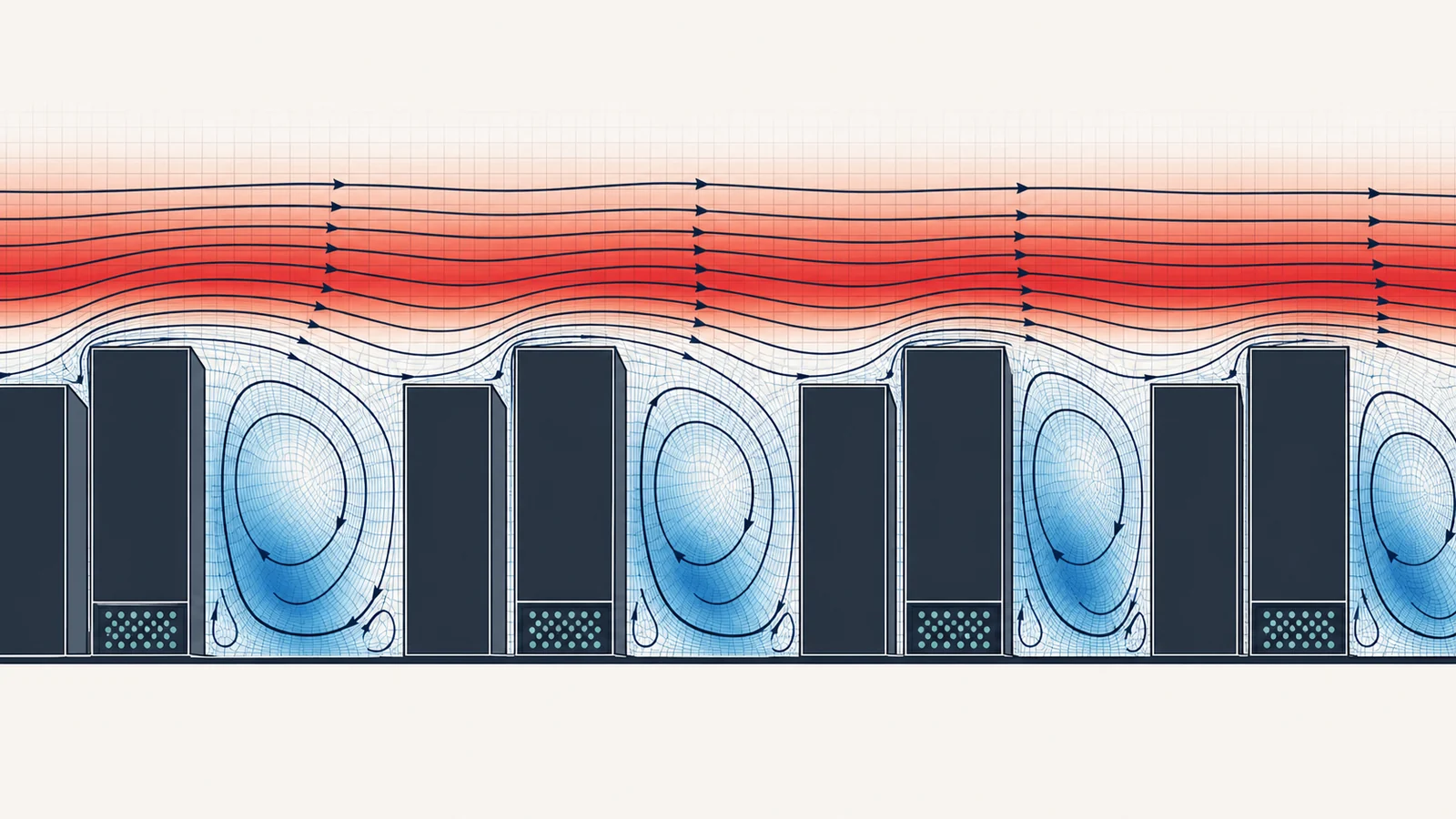 CFD contours and streamlines across porous urban street-canyon arrays